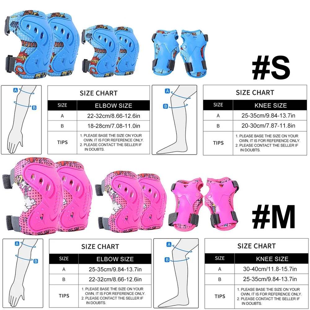 Premium Knee And Elbow Pads Protective Gear 6Pcs For Kids - ToylandEU