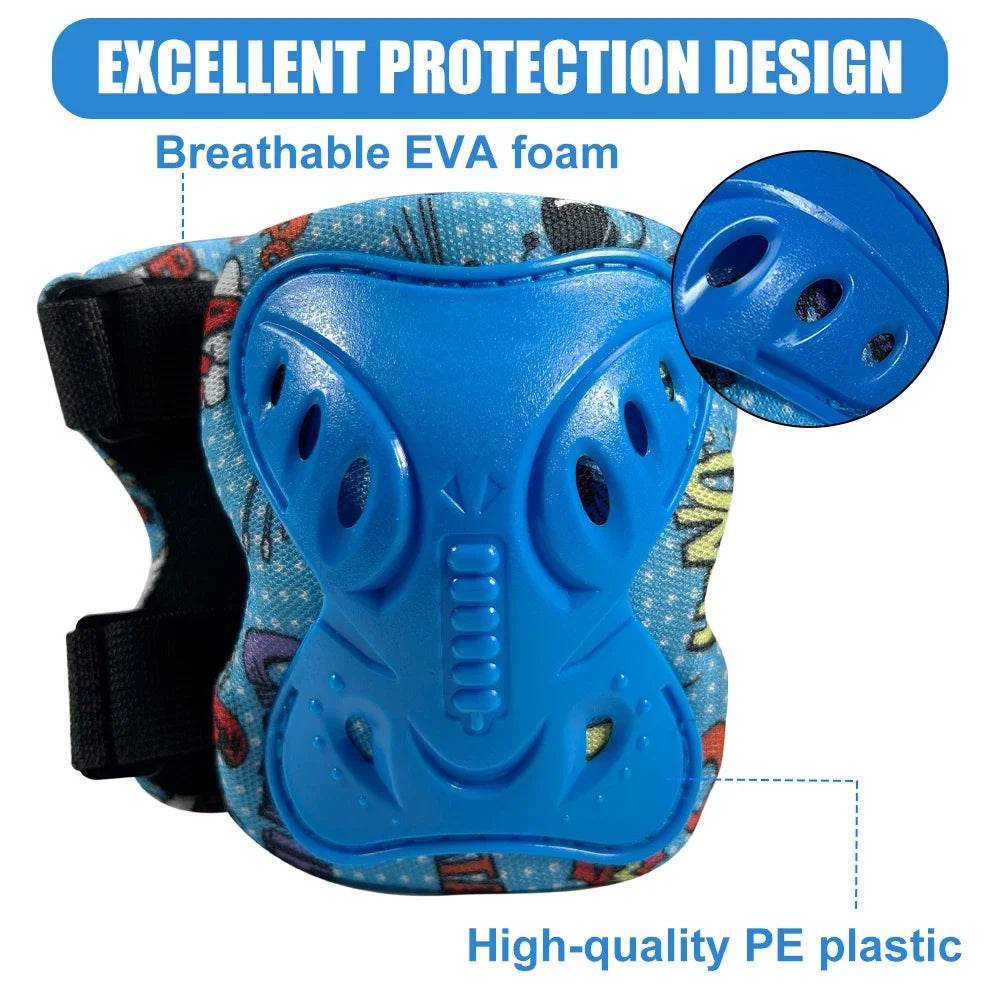 Premium Knee And Elbow Pads Protective Gear 6Pcs For Kids - ToylandEU