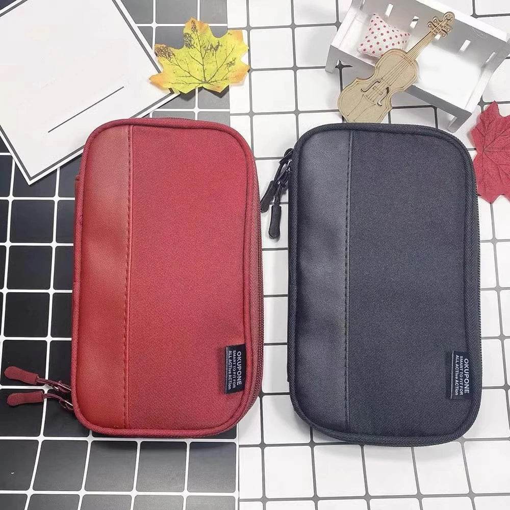 Premium Korean Kawaii Pencil Case Macaron For Students - Red, image size:1000x1000