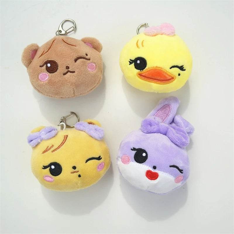 Premium Kpop Plush Keychain Pink Cartoon Rose 8cm For Fans - ToylandEU