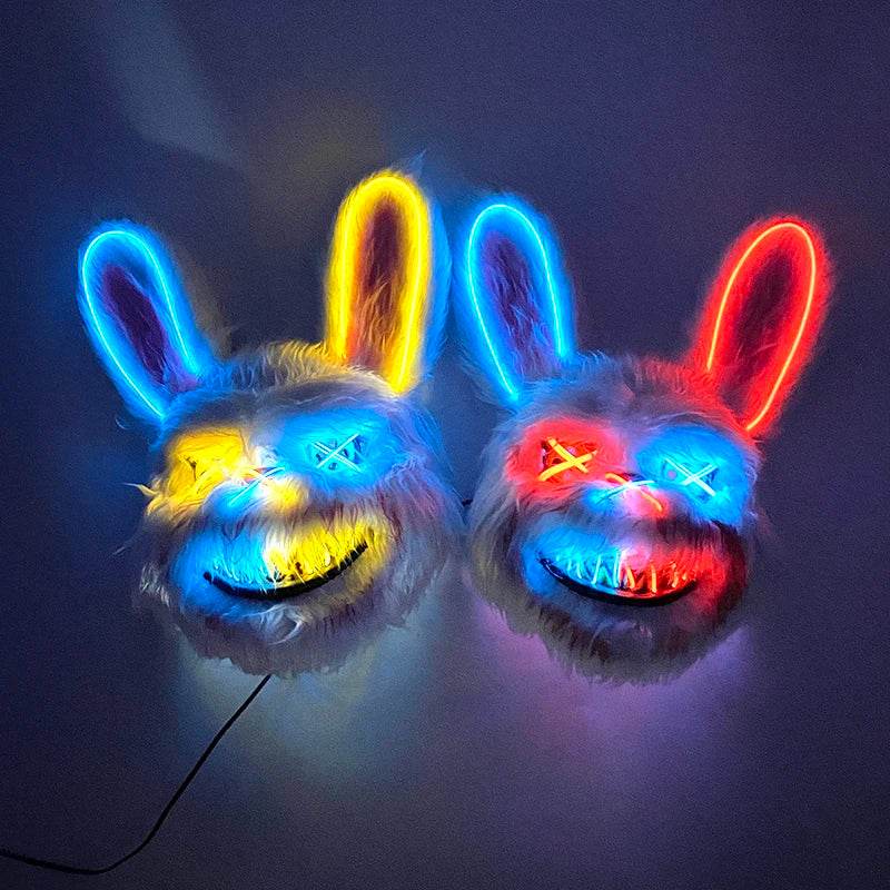 Premium LED Bloody Rabbit Mask Glowing Halloween Cosplay - ToylandEU