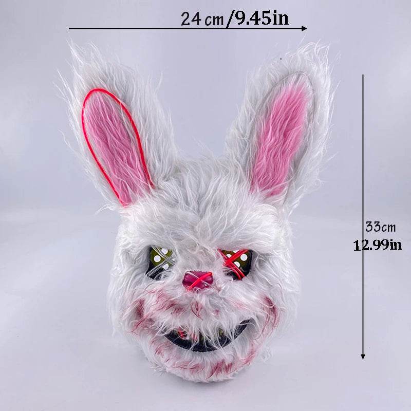 Premium LED Bloody Rabbit Mask Glowing Halloween Cosplay - ToylandEU