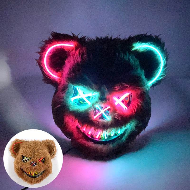 Premium LED Bloody Rabbit Mask Glowing Halloween Cosplay - ToylandEU