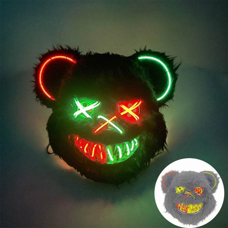 Premium LED Bloody Rabbit Mask Glowing Halloween Cosplay - ToylandEU