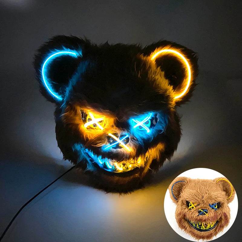 Premium LED Bloody Rabbit Mask Glowing Halloween Cosplay - ToylandEU