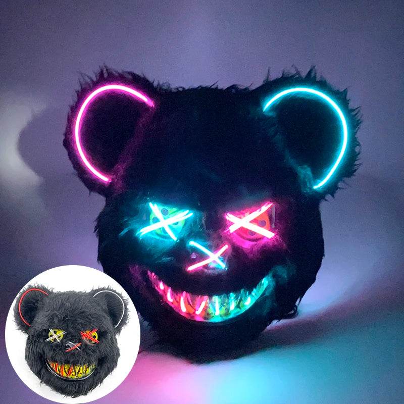 Premium LED Bloody Rabbit Mask Glowing Halloween Cosplay - ToylandEU
