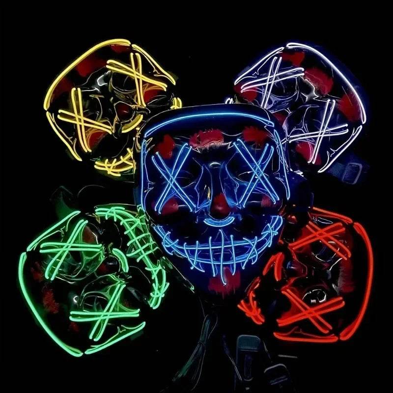 Premium LED Face Mask Glow In The Dark Festival For Men - ToylandEU
