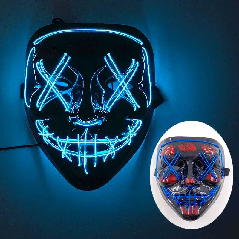 Premium LED Face Mask Glow In The Dark Festival For Men - ToylandEU