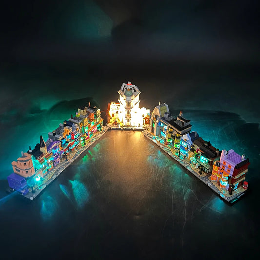 Premium LED Light Kit Decorative Lamp Compatible With LEGO 76444 Diagon Alley Wizarding Shops For Collectors - ToylandEU