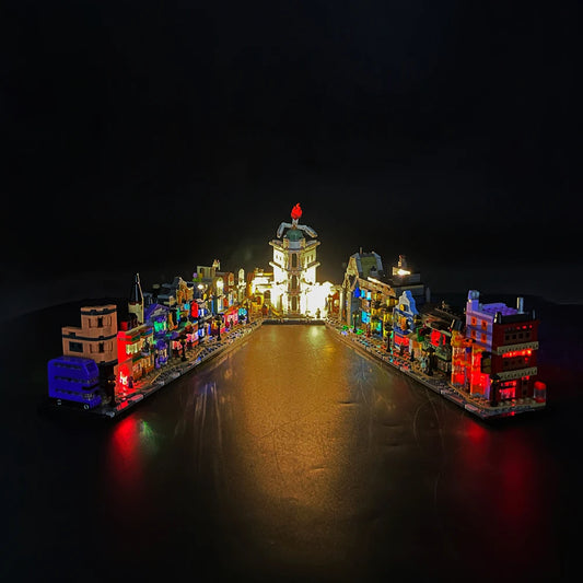 Premium LED Light Kit Decorative Lamp Compatible With LEGO 76444 Diagon Alley Wizarding Shops For Collectors - ToylandEU