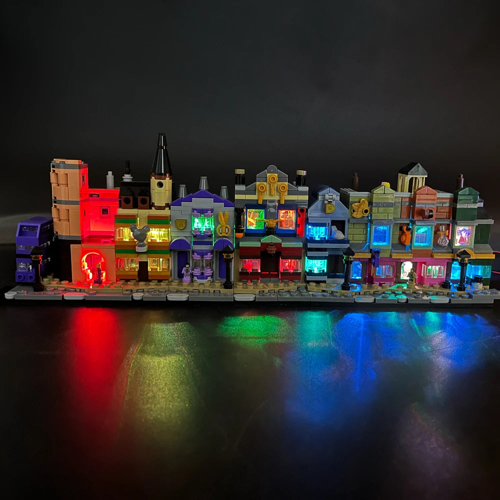 Premium LED Light Kit Decorative Lamp Compatible With LEGO 76444 Diagon Alley Wizarding Shops For Collectors - ToylandEU