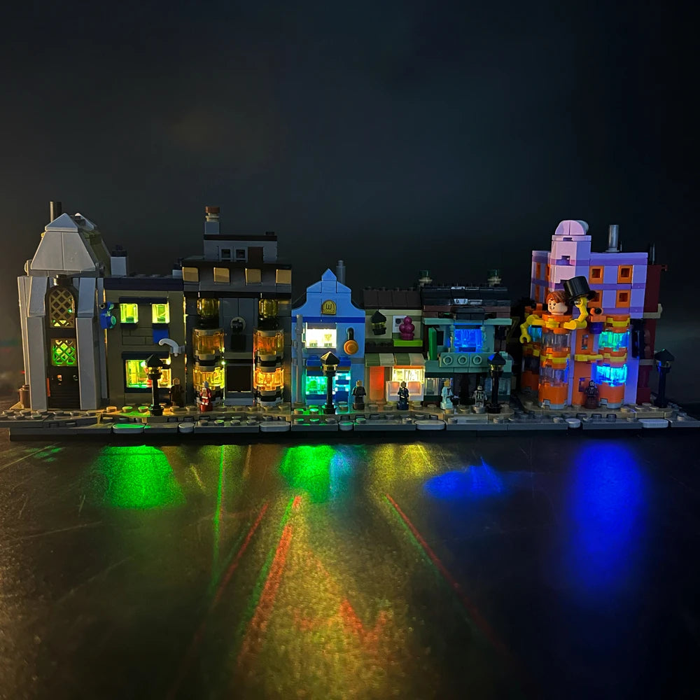 Premium LED Light Kit Decorative Lamp Compatible With LEGO 76444 Diagon Alley Wizarding Shops For Collectors - ToylandEU