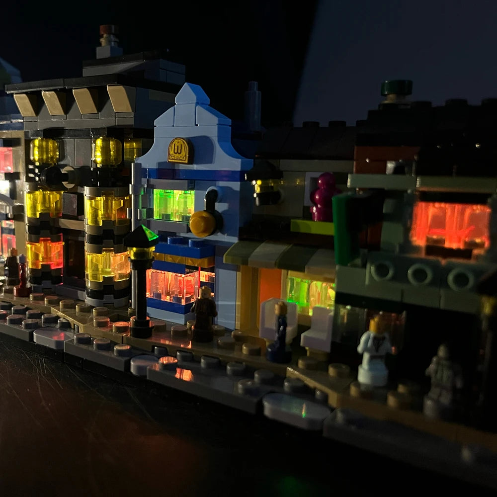 Premium LED Light Kit Decorative Lamp Compatible With LEGO 76444 Diagon Alley Wizarding Shops For Collectors - ToylandEU