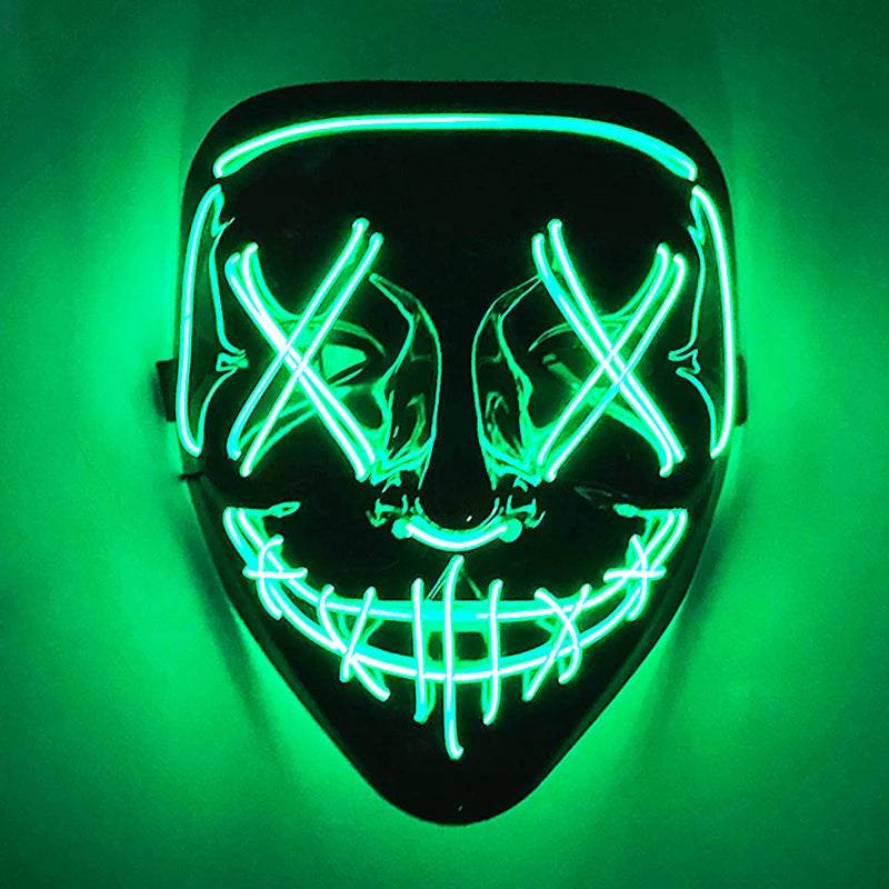 Premium LED Mask Glowing EL Wire For Masquerade Night Club - ToylandEU