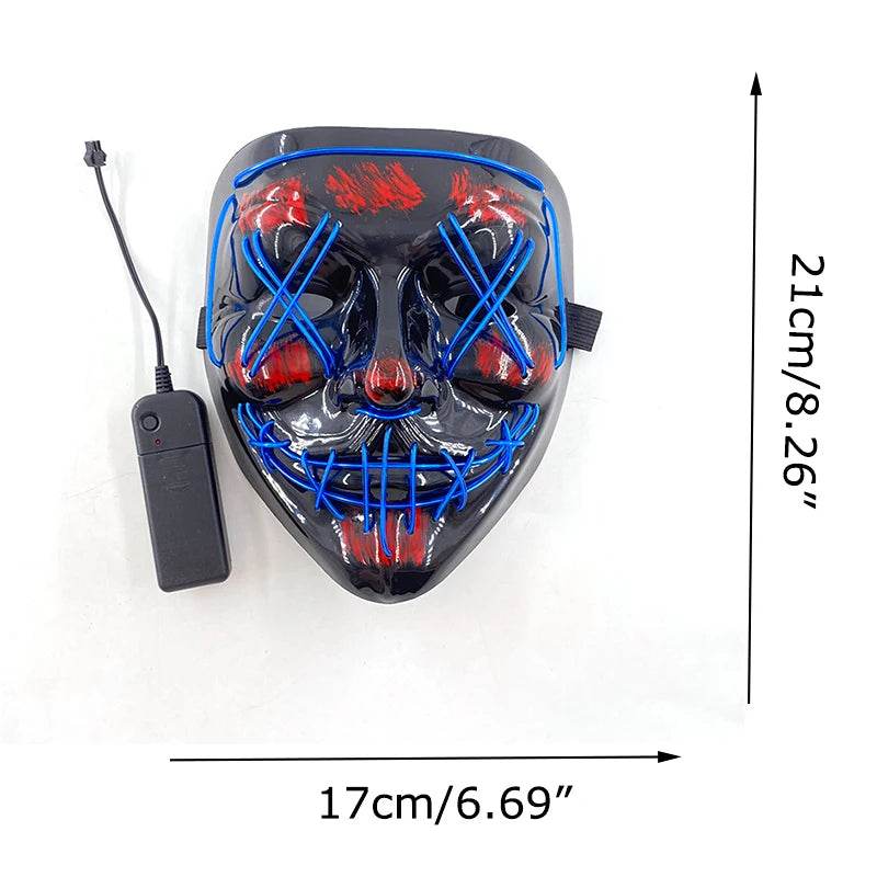 Premium LED Mask Glowing EL Wire For Masquerade Night Club - ToylandEU