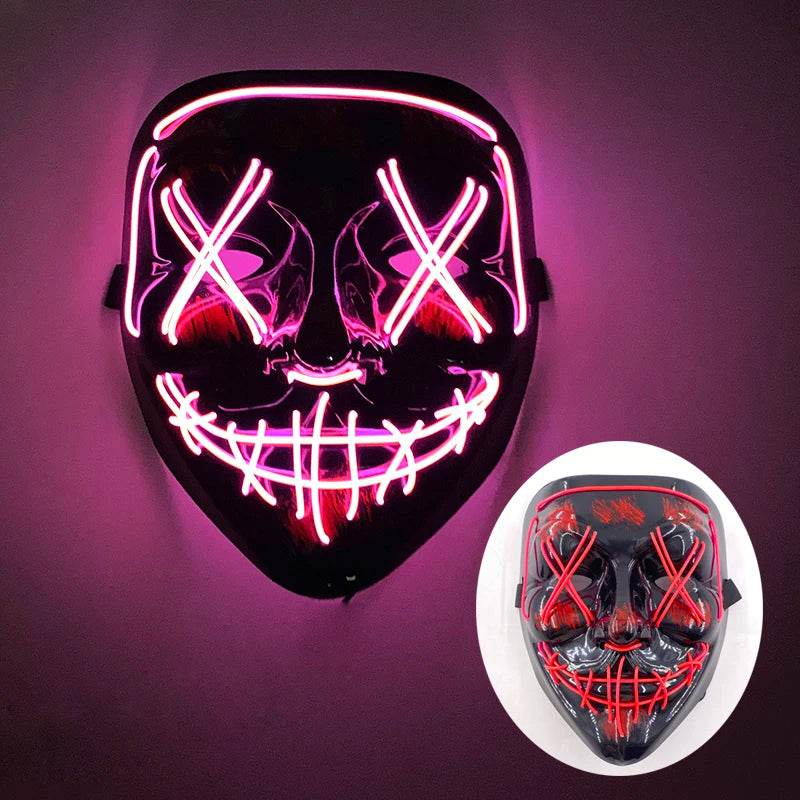 Premium LED Mask Glowing EL Wire For Masquerade Night Club - ToylandEU