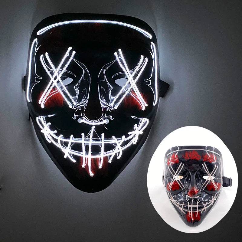 Premium LED Mask Glowing EL Wire For Masquerade Night Club - ToylandEU