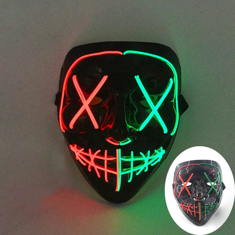 Premium LED Mask Glowing EL Wire For Masquerade Night Club - ToylandEU