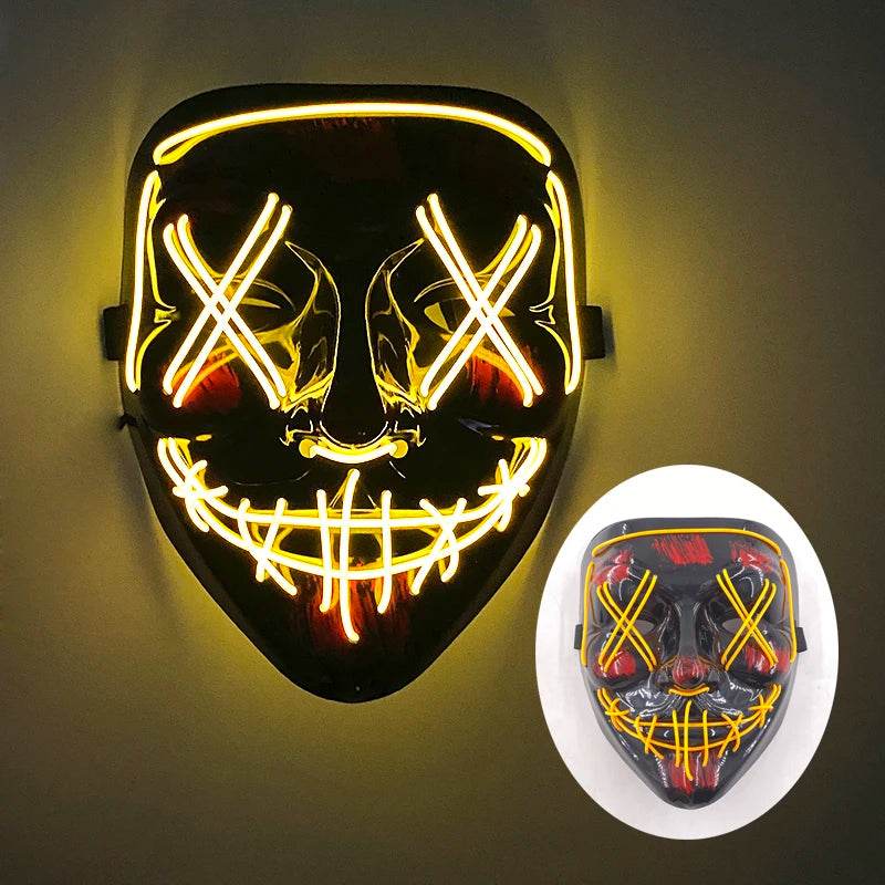 Premium LED Mask Glowing EL Wire For Masquerade Night Club - ToylandEU