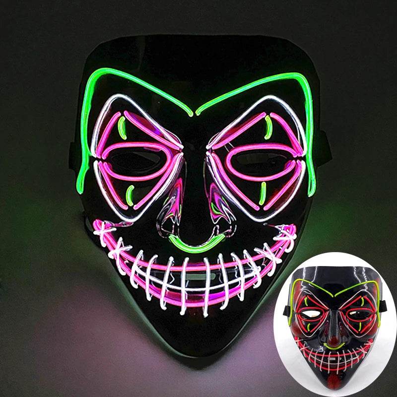 Premium LED Mask Glowing EL Wire For Masquerade Night Club - ToylandEU
