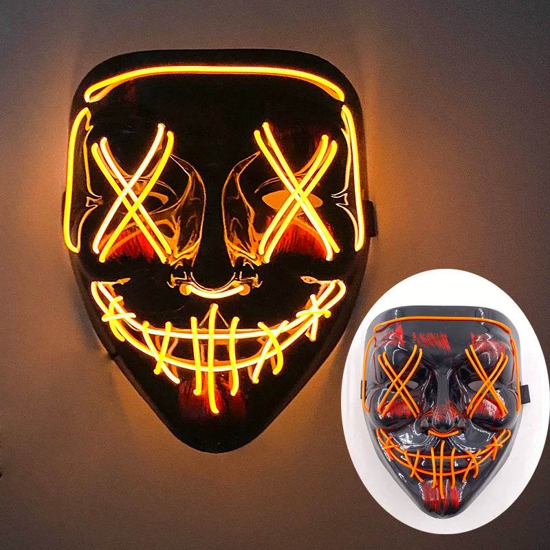 Premium LED Mask Glowing EL Wire For Masquerade Night Club - ToylandEU