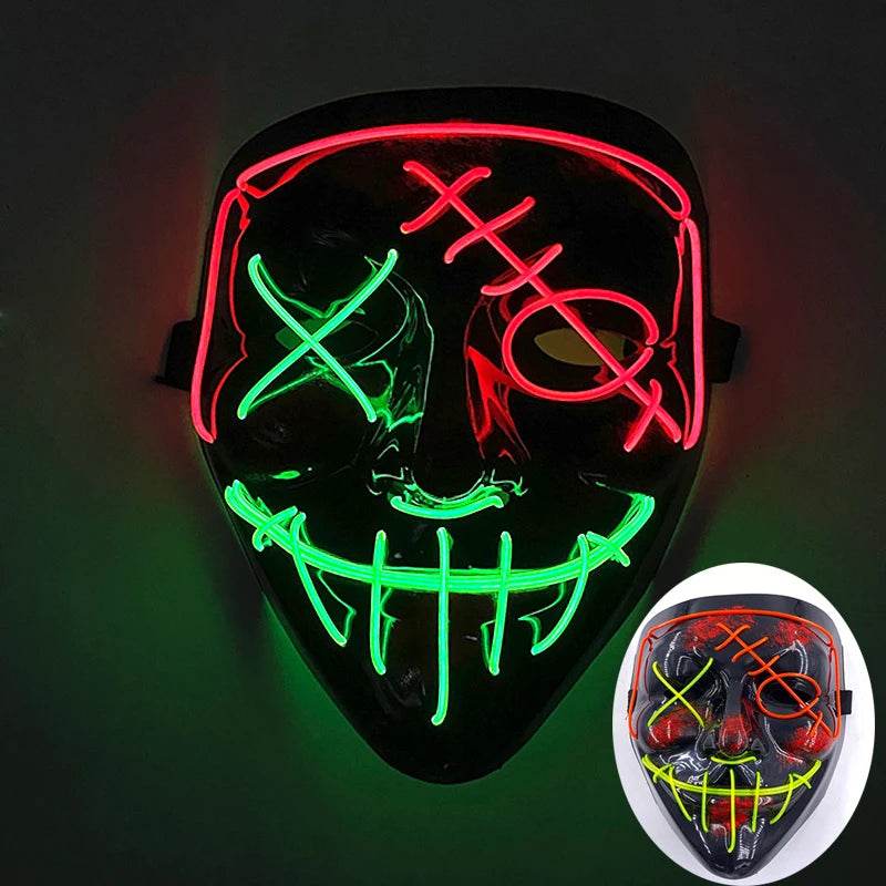 Premium LED Mask Glowing EL Wire For Masquerade Night Club - ToylandEU