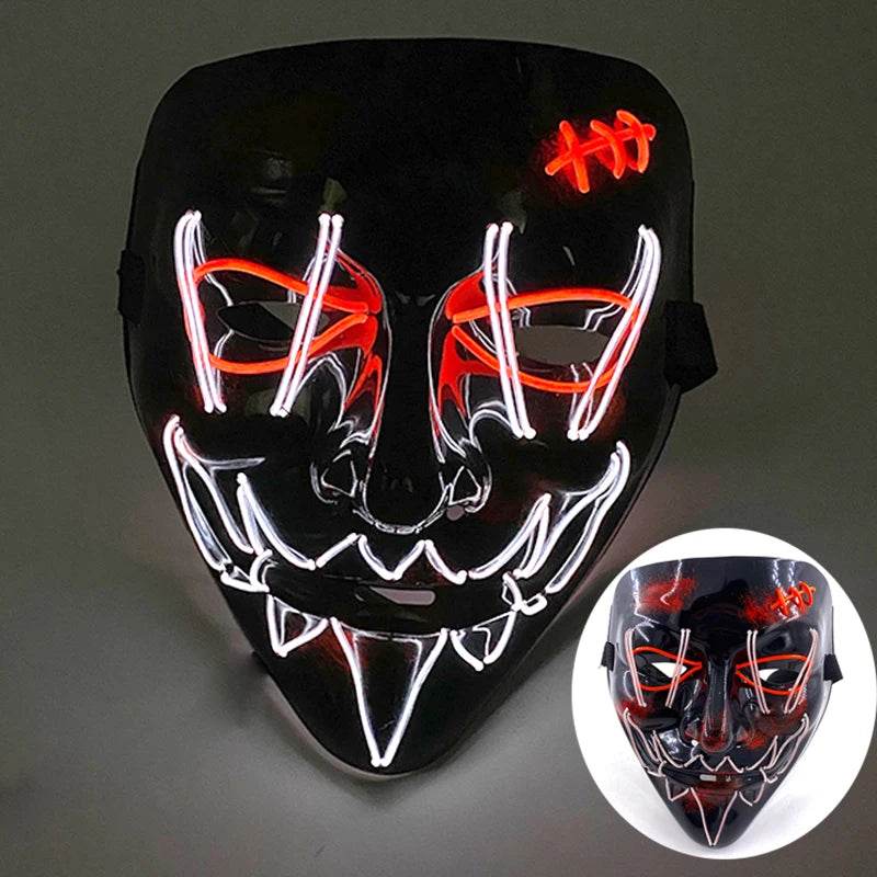 Premium LED Mask Glowing EL Wire For Masquerade Night Club - ToylandEU