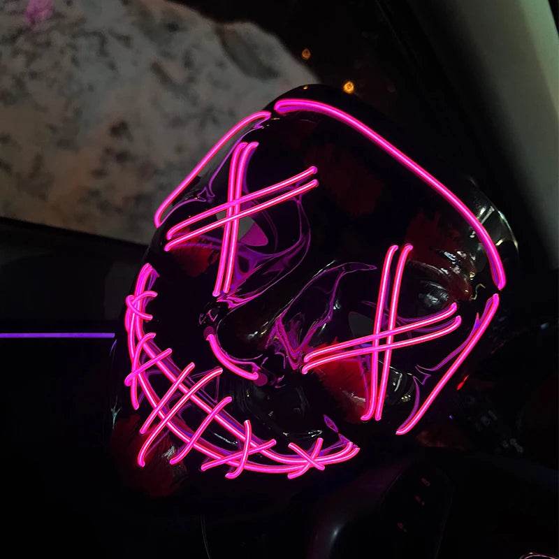 Premium LED Mask Purge Neon Glow For Halloween Cosplay - ToylandEU