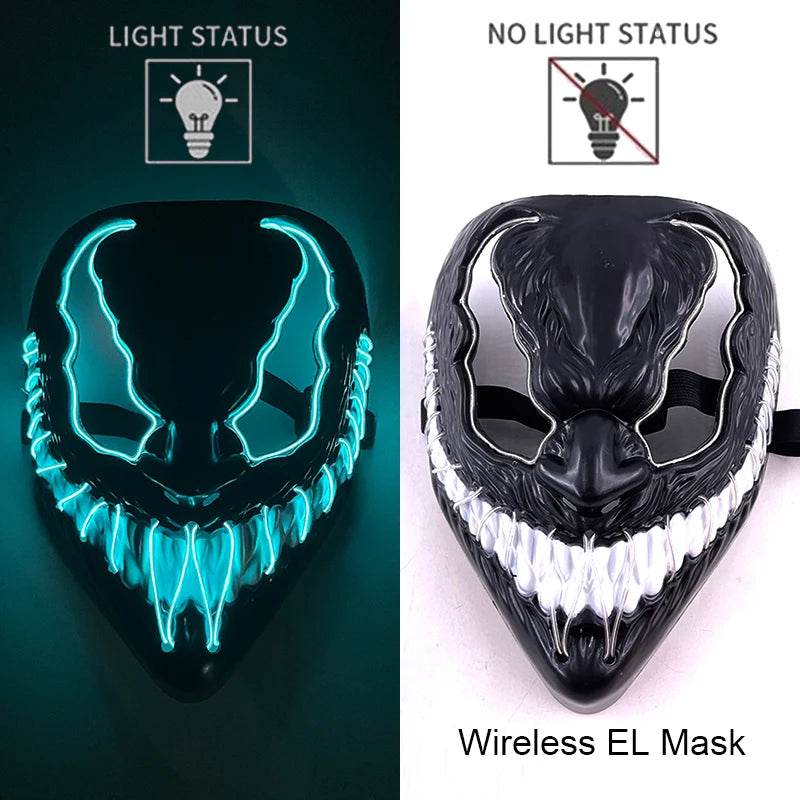 Premium LED Mask Purge Neon Glow For Halloween Cosplay - ToylandEU