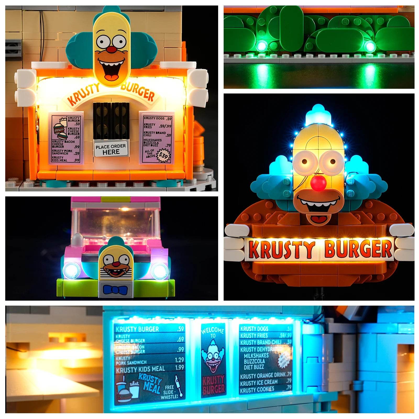 Premium LEGO LED Light Kit Krusty Burger 10352 For Fans - ToylandEU