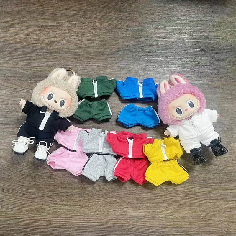 Premium Labubu Doll Clothes 10cm Cotton Cute Cartoon Set - ToylandEU