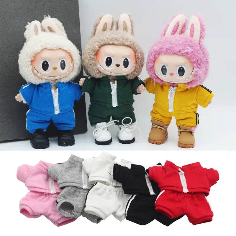Premium Labubu Doll Clothes 10cm Cotton Cute Cartoon Set - ToylandEU