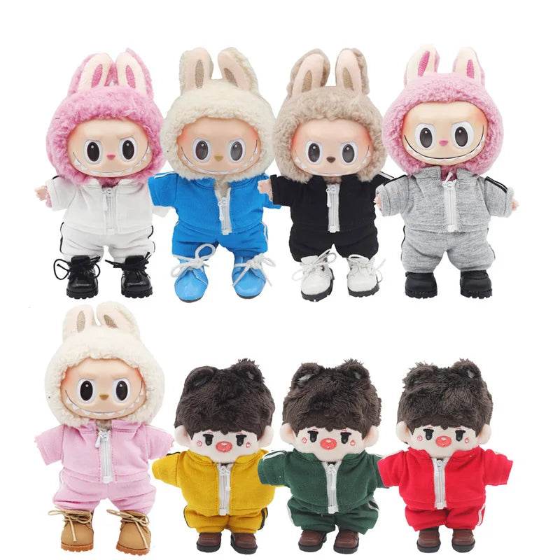 Premium Labubu Doll Clothes 10cm Cotton Cute Cartoon Set - ToylandEU
