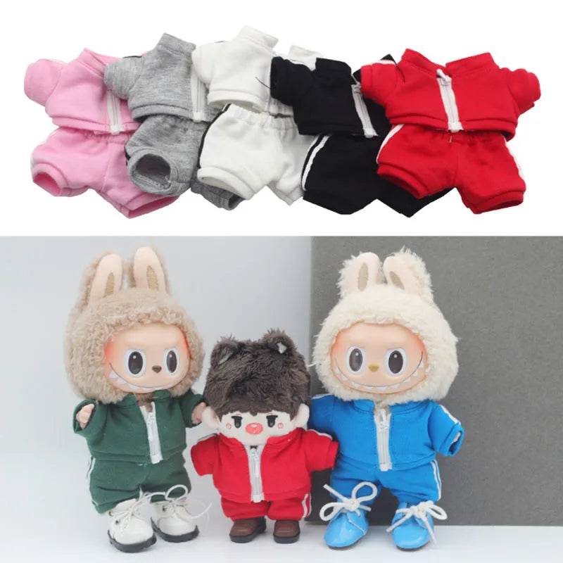 Premium Labubu Doll Clothes 10cm Cotton Cute Cartoon Set - ToylandEU