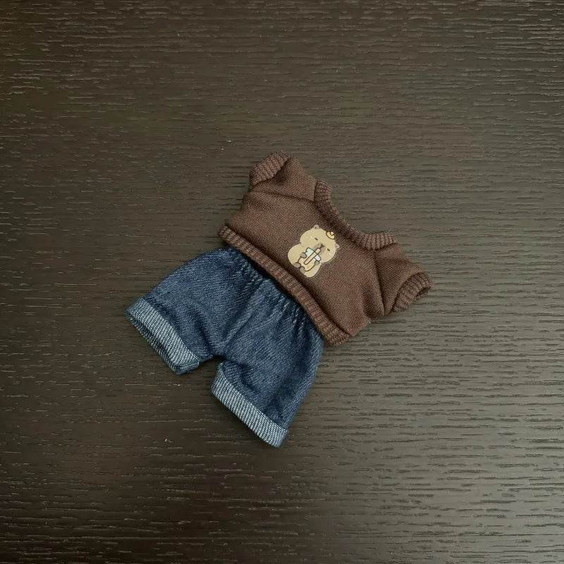 Premium Labubu Doll Clothing Set with Trendy Black Outfit for 15cm and 17cm Boys - ToylandEU