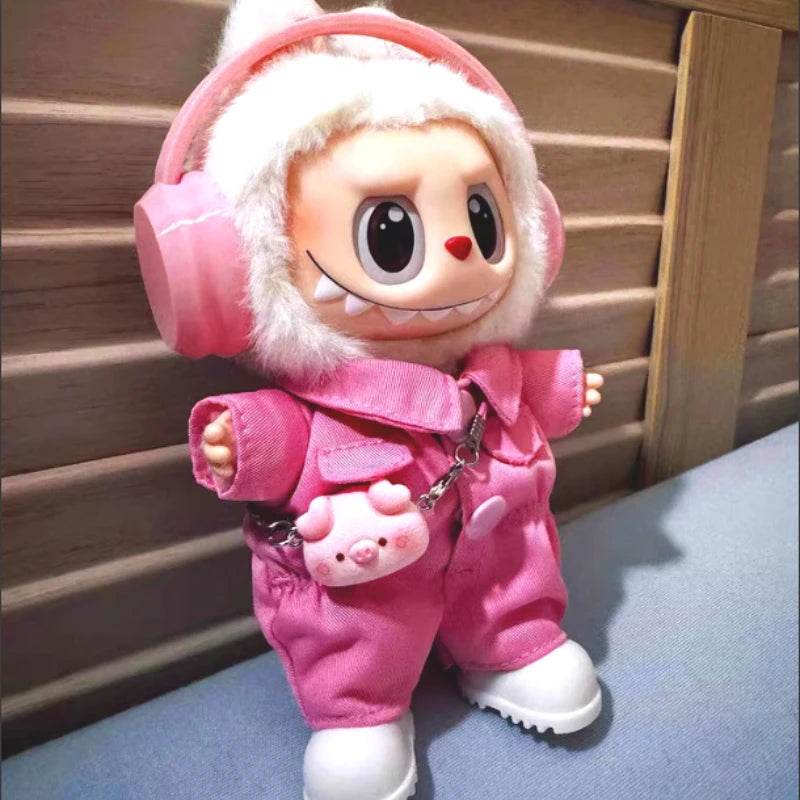 Premium Labubu Doll Jumpsuit Cool Workwear For 15cm Dolls - ToylandEU