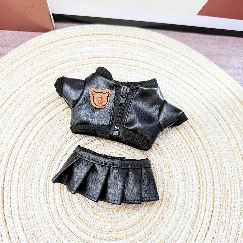 Premium Labubu Doll Leather Jacket With Bike Set For 17cm - ToylandEU