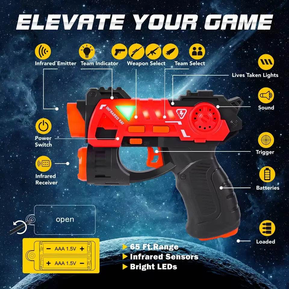 Premium Laser Tag Guns Set Infrared Blaster For Kids - ToylandEU