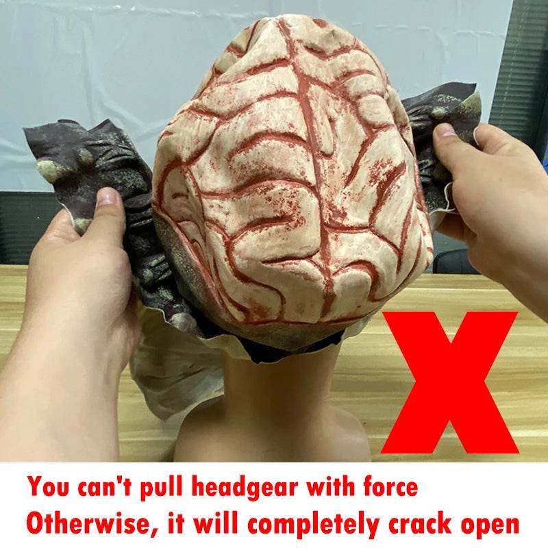 Premium Latex Skeleton Head Mask Brain Helmet For Adults - ToylandEU