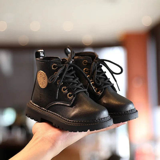 Premium Leather Boots Waterproof Non Slip Plush For Kids - ToylandEU