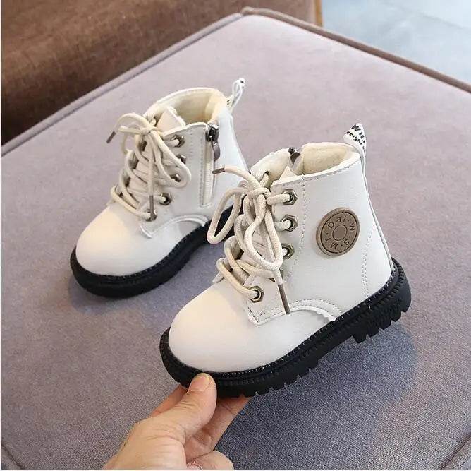 Premium Leather Boots Waterproof Non Slip Plush For Kids - ToylandEU