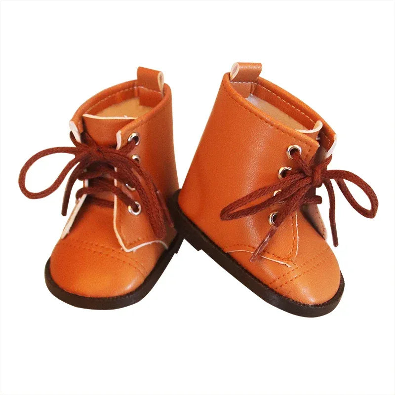 Premium Leather Doll Boots For 18 Inch American Dolls - ToylandEU