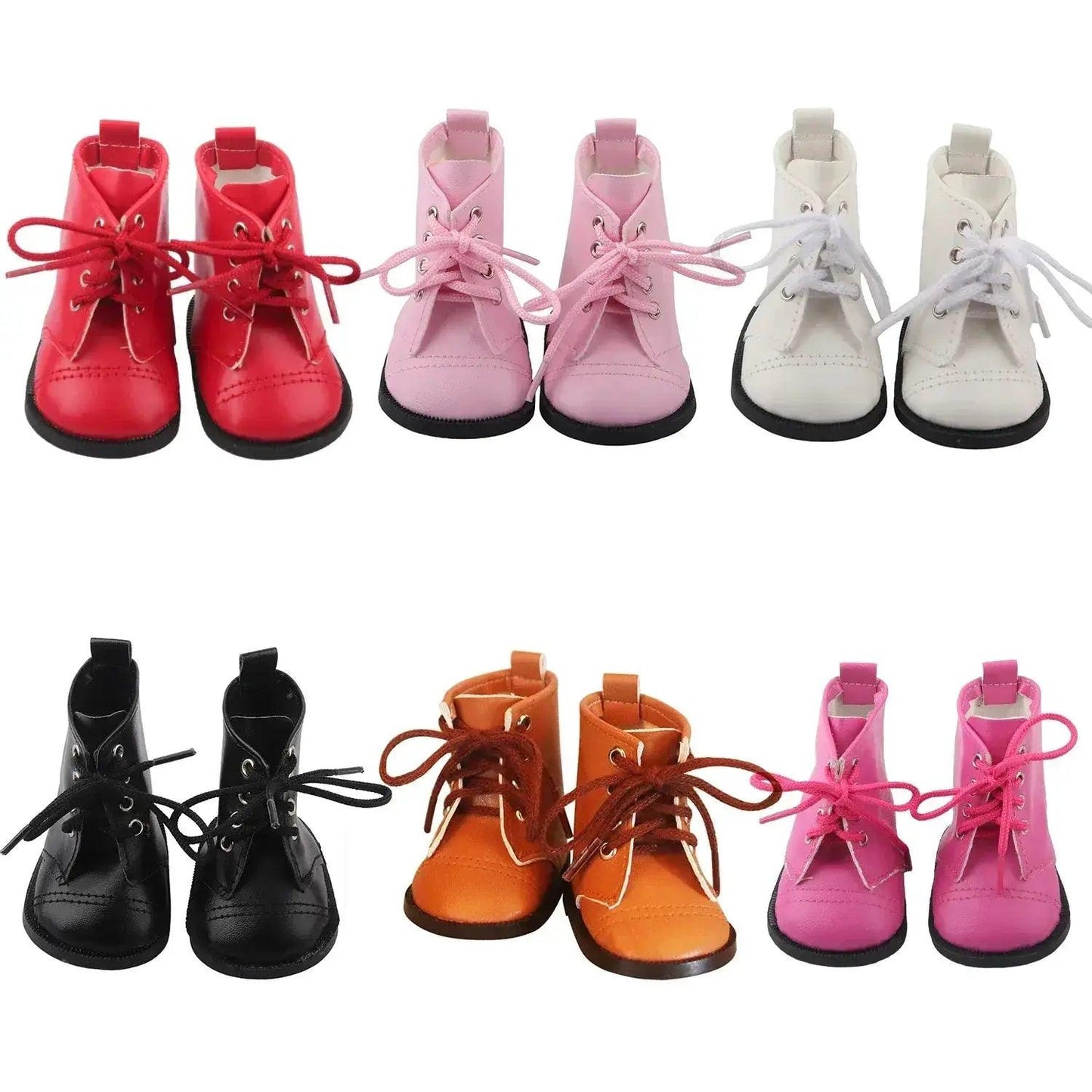  Premium Leather Doll Boots for 18 Inch American Dolls -  ToylandEU™