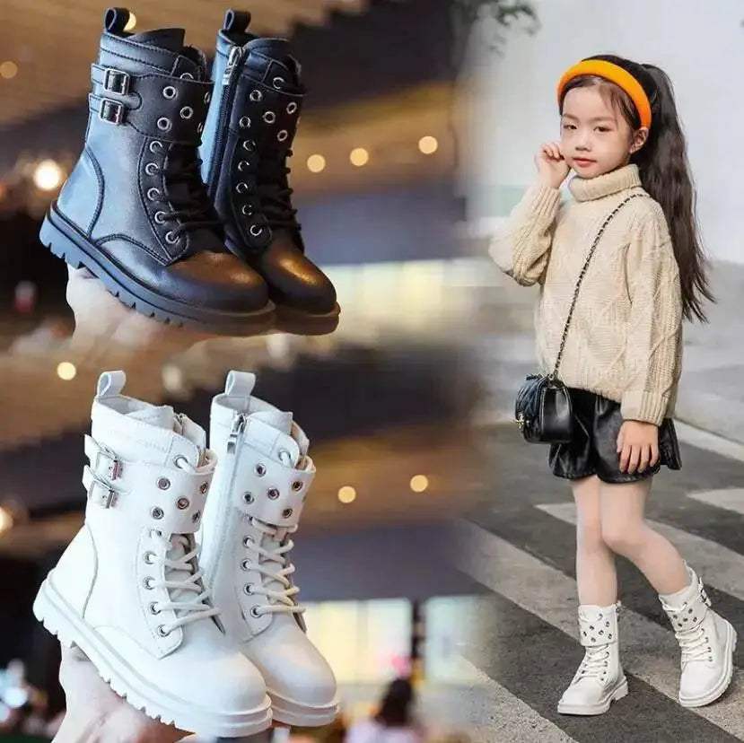  Cozy Leather Anti Slip Kids Boots Toyland EU -  ToylandEU™