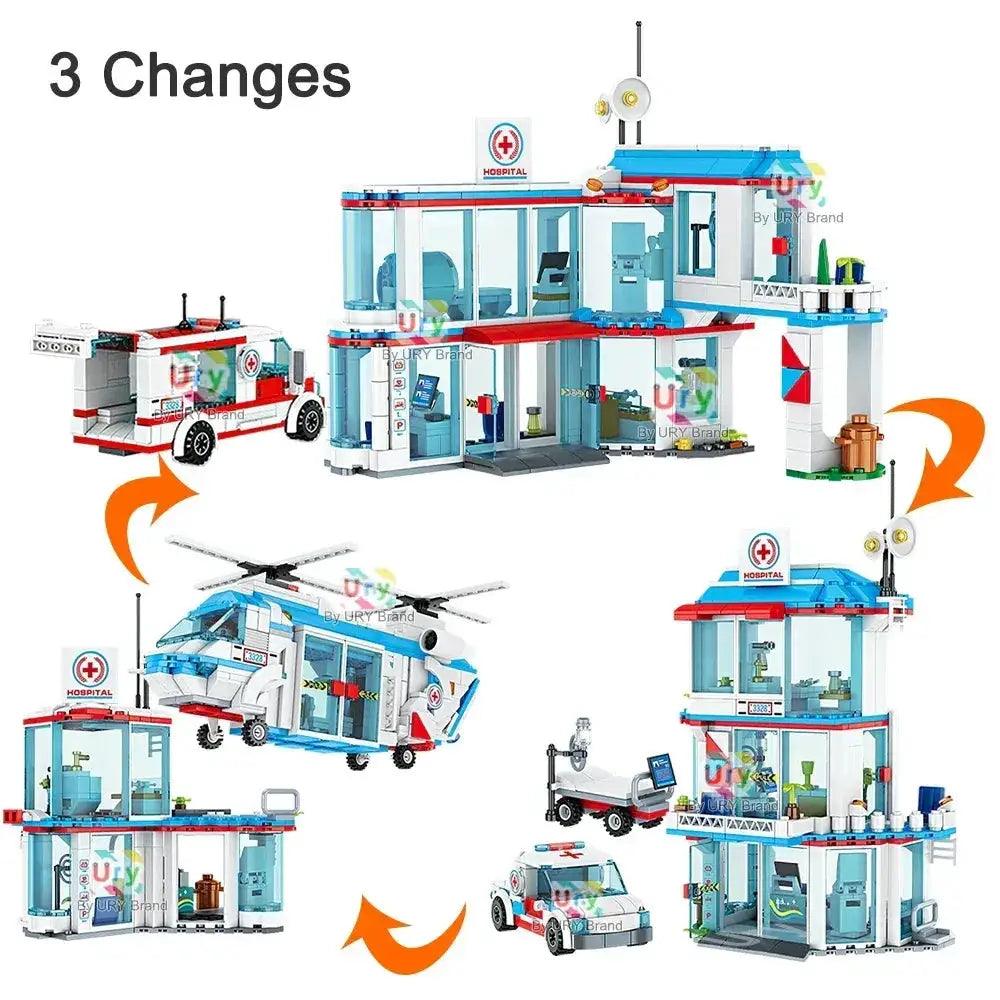  Premium Lego Compatible 3In1 Ambulance Set Toyland EU -  ToylandEU™
