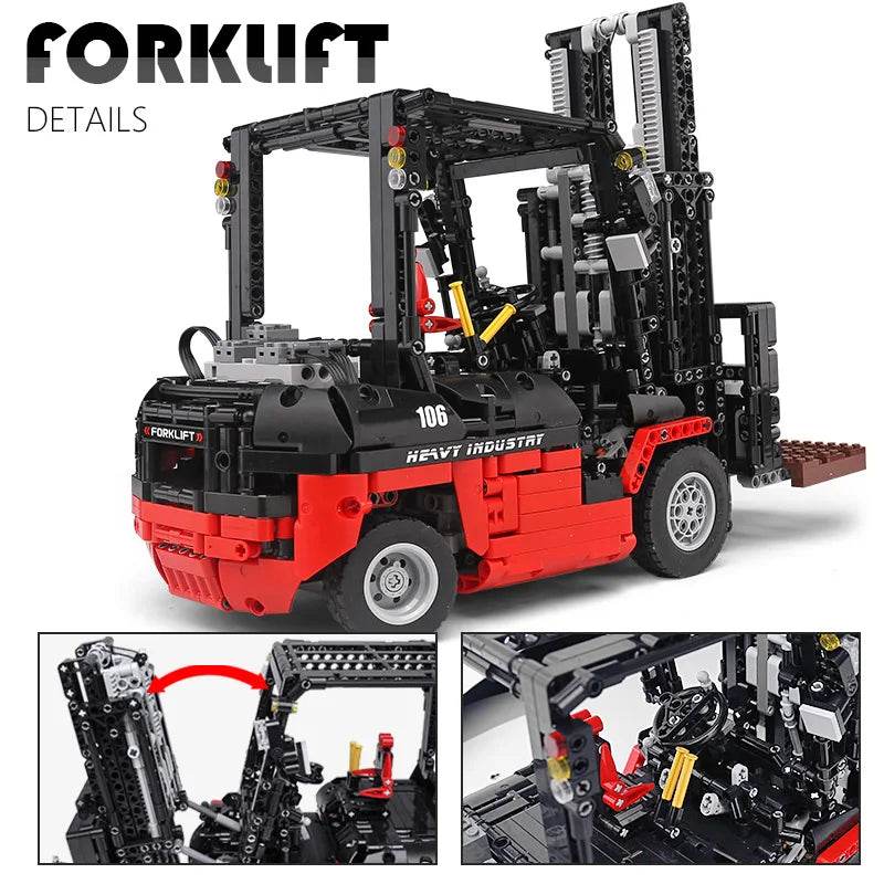 Premium Lego Compatible Block Set Motorized Forklift Ages 14 - ToylandEU