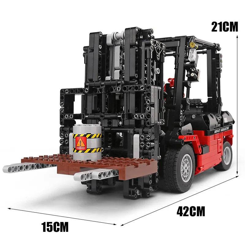 Premium Lego Compatible Block Set Motorized Forklift Ages 14 - ToylandEU