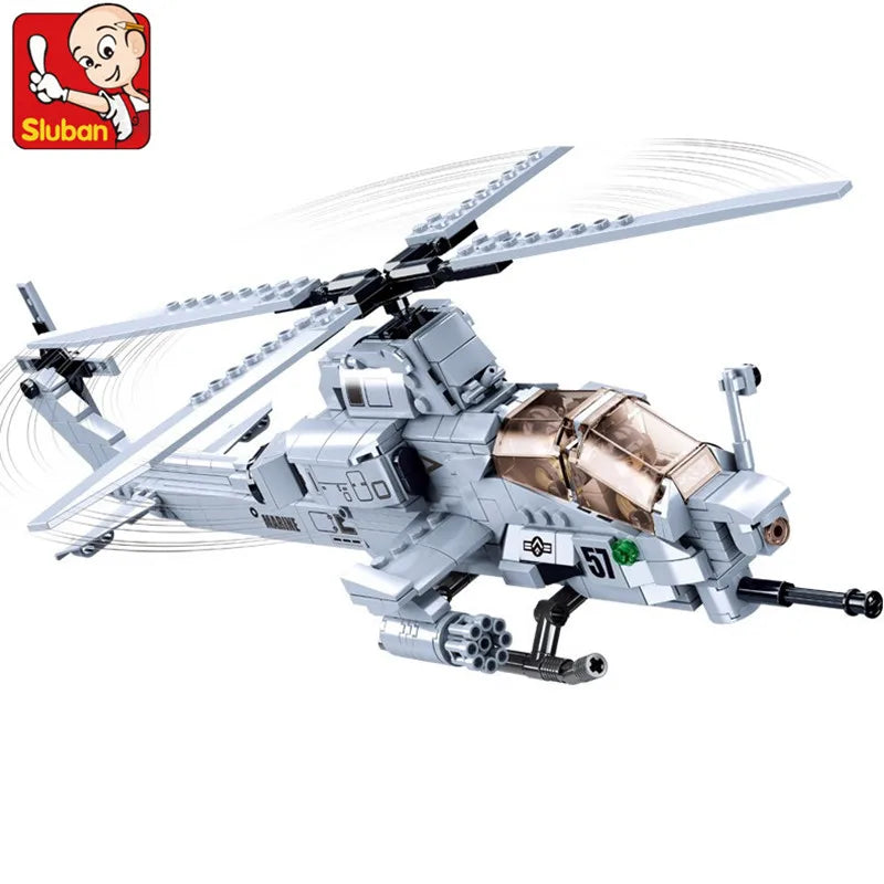 Premium Lego Compatible Building Block Set AH-1Z Viper Gunship Model For Aviation Enthusiasts - ToylandEU