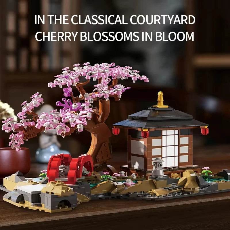 Premium Lego Compatible Building Block Set Cherry Blossom Tree Potted MOC With 916 Pieces For Kids - ToylandEU