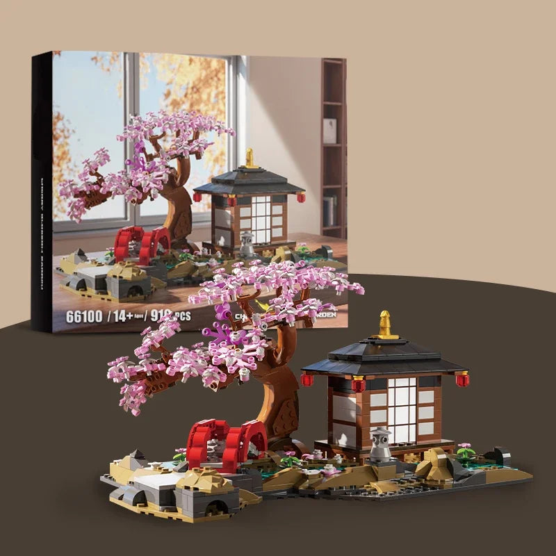 Premium Lego Compatible Building Block Set Cherry Blossom Tree Potted MOC With 916 Pieces For Kids - ToylandEU
